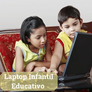 crianças brincando num laptop infantil educativo