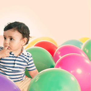 baloes para convidar padrinhos de bebe